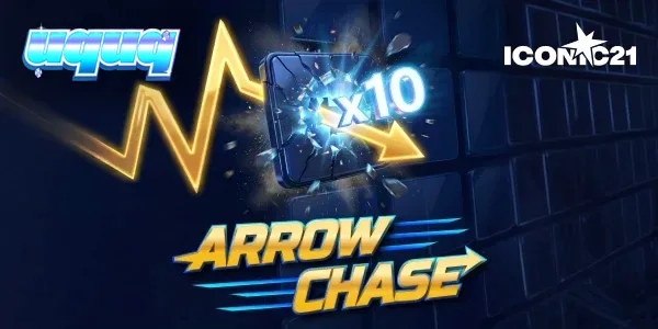 Interface dinâmica do jogo Arrow Chase com grid de multiplicadores